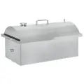 Коптильня KINGSMOKE Lux 650 для холодного и горячего копчения нержавеющая сталь 2 мм (штуцер, сумка, щепа, шланг для подключения дымогенератора) с рёбрами жёсткости на дне