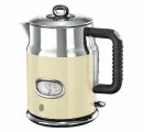 Чайник электрический Russell Hobbs Retro 21672-70 (2167270), мощность 2400 Вт, объем 1.7 л, съемный, моющийся фильтр, бежевый