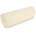 Декоративная подушка-валик Велюр - канвас молочный, 15х47 см.