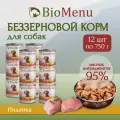 BioMenu Консервы для собак тушеная Индейка 750г (12шт)