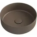 Раковина ISVEA Infinity накладная, круглая, 36 см, без отверстия смесителя, коричневая