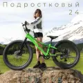 Велосипед горный полуфэтбайк TT274 Колёса 24 Рама 13.2, зелёный