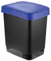 Контейнер для мусора Idea / Идея твин КН2479 с крышкой, пластик черно-синий, 18л / ведро