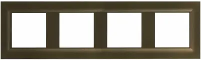 Рамка для розеток и выключателей Structura 4 поста, цвет бронзовый
