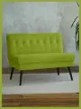Диван офисный салатовый на ножках мягкий на кухню прямой