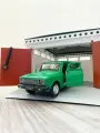 Гараж + машинка модель Москвич-2140sl (12 см, метал, инерция, 2 откр. двери и багажник) - зеленый