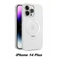 Чехол для iPhone 14 Plus с MagSafe и кольцом подставкой, цвет белый матовый