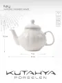 Чайник заварочный Kutahya Ilay, 1 л, фарфоровый, с фактурным орнаментом