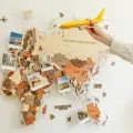 Карта мира из дерева настенная 160x100 см