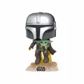 Фигурка Funko POP! Star Wars - The Mandalorian 50959 (402) Мандалорец с Малышом Грогу