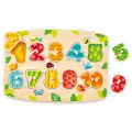 Рамка-вкладыш Hape Цифры (E1404), 10 дет., красный/желтый/зеленый