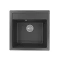 Кварцевая кухонная мойка Florentina Липси 510 антрацит из искуственного камня врезная 51х51 см