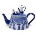 Чайник сувенирный Стол 14 см гжель фарфор ручная работа сделано в России