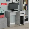 Компьютерный стол LETTA Ультра Бетон, с ящиками, ЛДСП, серый