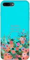 Силиконовый чехол на Apple iPhone 8 Plus / 7 Plus / Эпл Айфон 7 Плюс / 8 Плюс с рисунком All Flowers For You Soft Touch бирюзовый
