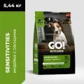 GO'KITCHEN Полнорационный беззерновой сухой корм для щенков и собак всех возрастов с индейкой для чувствительного пищеварения 5,44 кг
