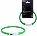 RICHI Светящийся силиконовый ошейник с USB зарядкой, для собак, M–50 см, зеленый