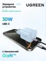 Сетевое зарядное устройство UGREEN X513 (65010) 30W USB-C GaN Fast Charger EU. Цвет: синий
