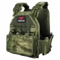 Тактический быстросъемный бронежилет (плитник) с подсумками Yakeda VT-6094A (без пластин) Мох (FG) / разгрузочный жилет