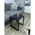 Журнальный столик на металлическом каркасе (маленький, Черный)