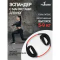 Амортизатор, трубчатый эспандер DITTMANN Ankle-Tube с манжетами, высокое сопротивление 5-9 кг, красный
