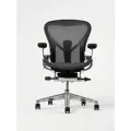 Кресло Herman Miller Aeron Graphite / Polished Aluminum, размер C