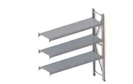 Доп. секция стеллажа Л50 2000х500х1800 - 3 яруса (металлические полки)