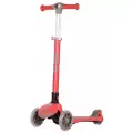 Премиальный Детский самокат Plank Cyber, 3 колеса, колеса с подсветкой, складной, красный