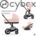Cybex Priam IV Коляска 3 в 1, Matt Black/Peach Pink/автолюлька с разложением Cloud T Peach Pink PLUS