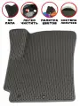 Коврик водителя EVA/ЭВА для KIA RIO 4, КИА РИО 4, 2017-2022 г. в, с 3Д лапой, без разреза, серые соты с темно серым кантом