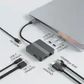 Док-станция USB Type-C KS-is, для ноутбука, HDMI + DP, Ethernet