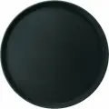 Поднос прорезиненный круглый Проотель, пластик, диаметр 27,5см, черный