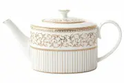 Чайник заварочный Pozzi Milano 1876 Golden 1,2 л, фарфор N, белый, с золотистым орнаментом (PM-0128/GLDE)