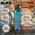 Дека для трюкового самоката HIPE H10, 520*120 мм + 2 подшипника в рулевую колонку, черный/неохром