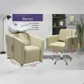 Парикмахерский комплект Marsso, Бежевый, 1 кресло гидравлика пятилучье, 1 мойка глубокая белая раковина