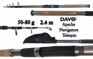 Спиннинг телескопический Dayo Apache Navigators Telespin, тест 50-80гр, 240см