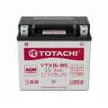 Аккумулятор TOTACHI YTX16-BS, AGM-технология, для спецтехники, 12В, 16Ач