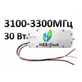 30 Вт 3100-3300МГц 3.1-3.3ГГц Усиливатель мощности радиочастоты, модуль усиления сигнала модуль источник сигнала сweep