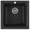 Врезная кухонная мойка GreenStone GRS-42, матовое черный