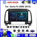 Тачскрин для автомагнитолы 2 дин Андроид 10.33 for Хендай санта фе/Hyundai Santa Fe 2 2006-2012 8 ядер Android Auto-Carplay Dsp 4G LTE навигатор-Мультимедиа автомабиля