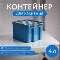 Контейнер для хранения RoxBox с крышкой, 4л 21х17х18 см, синий