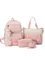 Рюкзак школьный, набор 4 в 1, для прогулки и школы, цвет розовый