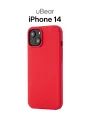 Чехол защитный uBear Touch Mag Case для iPhone 14, MagSafe совместимый, силикон, софт-тач, красный
