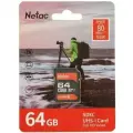SD-карта памяти Netac NT02P600STN-064G-R, 64 ГБ, скорость до 80 Мб/сек