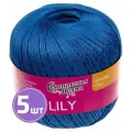 Пряжа Семеновская пряжа Lily (967), джинсовый 5 шт. по 100 г