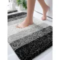 Коврик для ванной премиум, противоскользящая основа, впитывающая способность, черный, 60x90см