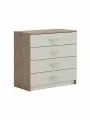 Комод для одежды и хранения вещей Эва с ящиками, 85х45х82 см, Ясень Шимо темный / Ясень Шимо светлый