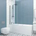Шторка на ванну GWMPKB020P601 65x150 см, цвет фурнитуры хром матовый, стекло бесцветное закаленное 6 мм