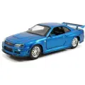 Машинка Форсаж 1:32 2002 Nissan Skyline GTR R34 Blue 97185