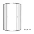 Душевое ограждение Homsly, хром, полукруглое 90*90 см, коллекция Basic, 4H-006-CR90-BSC